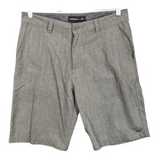 O'Neill Men's Gray Chino Hybrid Shorts Size 30 Casual Flat Front