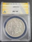 1889-O $1 Morgan Silver Dollar ANACS AU55 Certified Better Date Nice Luster