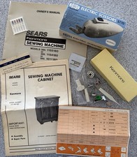 Vintage Sewing Machine Kenmore Owner's Manual Sears Electric Scissor Lot Bundle