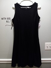 OLD NAVY WOMEN'S SIZE L G SLEEVELESS DRESS PULLOVER SOLID BLACK NEW WITH TAG