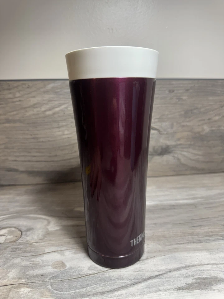 THERMOS 16 Ounce Stainless Steel Vacuum Insulated Travel Tumbler Purple Rare - Image 4 of 4