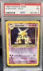 VINTAGE Pokemon TCG 1999 Pokemon Base Set Alakazam Holo #1 PSA 7 NM