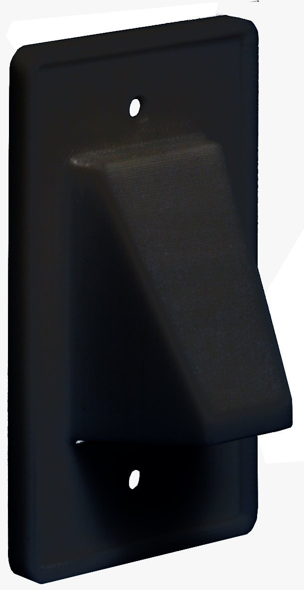 CE1BL-1 Recessed Cable Wall Plate, Reversible, Paintable, 1-