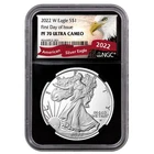 2022-W $1 1-oz Proof American Silver Eagle NGC PF70UC FDI Exclusive Eagle Label