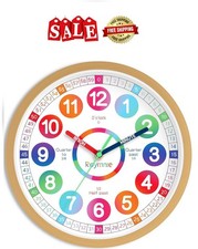 Learning Clock for Kids Telling Time Easily Teaching Clock Silent Non Ticking