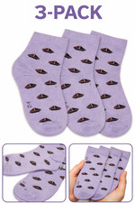 Kids Crew Socks 3 Pack NWOT Cute Cartoon Design Soft Cotton Blend