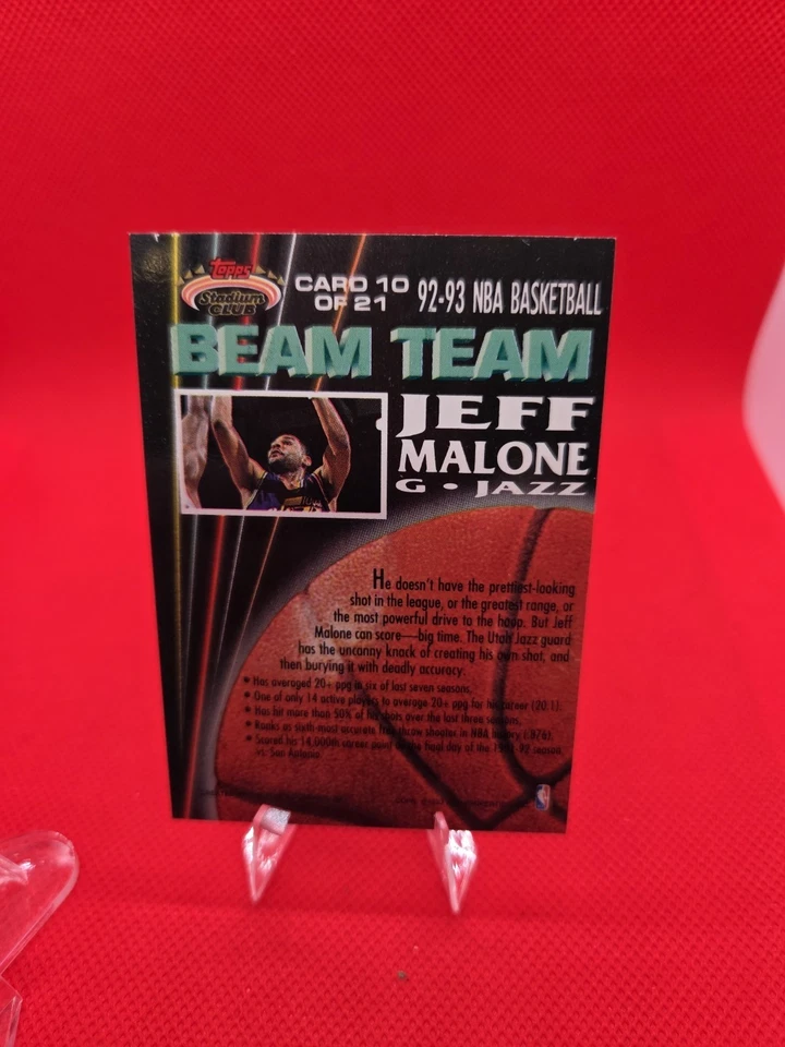 Topps Stadium Club 1992-93 - Beam Team Jeff Malone #10 Foto 2 de 4