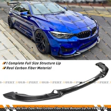 For 2015-19 BMW F80 M3 F82 M4 Carbon Fiber CS V2 Style Front Bumper Lip Splitter