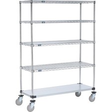 Nexel Open Sided Wire Exchange Truck 4 Wire 1 Galvanized Shelf 800 Lb Cap