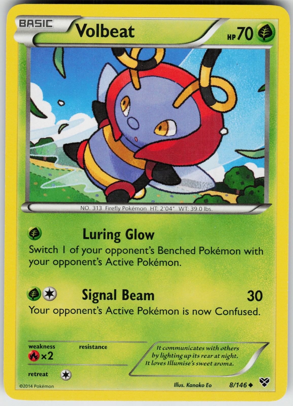 Pokemon Volbeat 8/146 XY Base Set Normal card