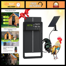 Automatic Chicken Coop Door with LCD Display, Solar Timer, Multi-Modes & Anti-Pi
