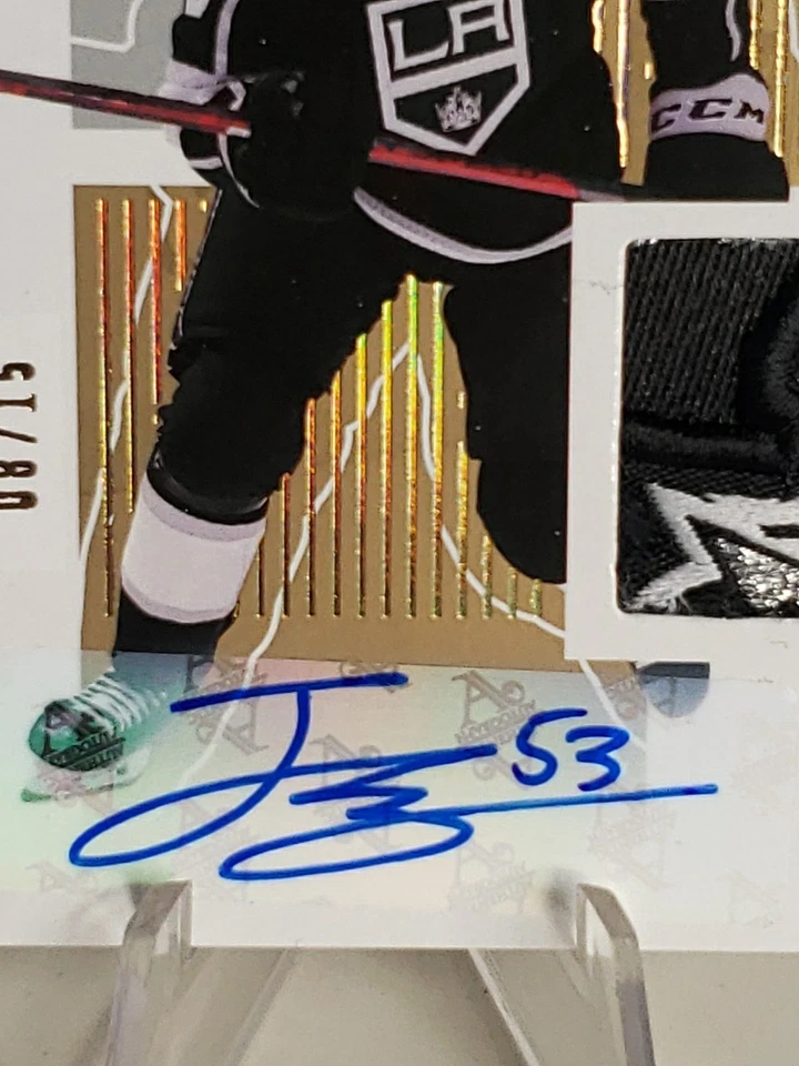 Jordan Spence 2022-23 SP Game Used Authentic Rookie Gold /15 Los Angeles King RC - Image 3 of 4