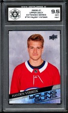 2020-21 Upper Deck Extended #714 HAYDEN VERBEEK RC Rookie DG 9.5 Gem YOUNG GUNS