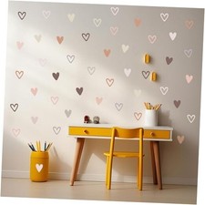 72psc Boho Heart Wall Stickers Girls Bedroom Removable Wall Decals Nursery