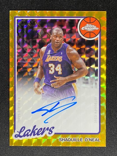 2025-26 Topps Chrome Updates Shaquille O'Neal Gold Geometric 1980-81 Auto /50