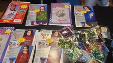Vintage 90’s Lot Of 7 Distlefink & Simply Sequins Art Kits Christmas & More