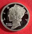 Vintage Mercury / Apollo SILVER 1/10th Ounce .999 FINE SILVER Round! GEM Beauty!