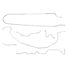 1963-65 Buick Riviera Complete Power Drum Brake Line Set Kit Tubes 6pc OE Steel