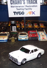 afx ford escort.molded in white new built non mag chassis very fast NOT PAINTED