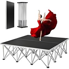 4x4ft-12x16ft Portable Stage Platform Modular System Foldable Performances Stage
