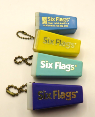 #ad #ad Lot of 4 Picture Viewers Souvenir Keychains Six Flags Over Mid America $29.67