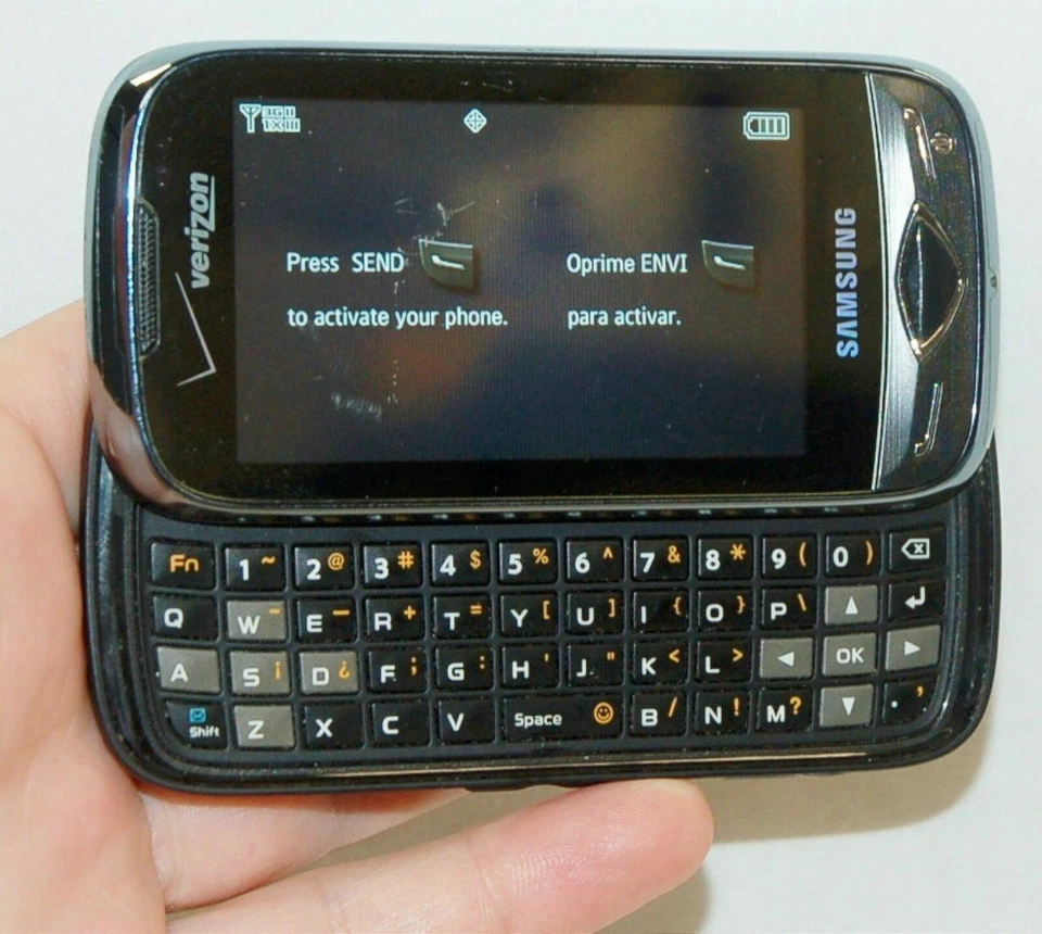 Samsung SCH-U820 Reality Verizon Slider Qwerty BLUE BEZEL Cell Phone 3G Grade C - Image 3 of 4