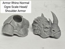 3d Print RHINHEART Armor Head Upper Armor 1 OGRE SCALE Mythic Legions 1 12
