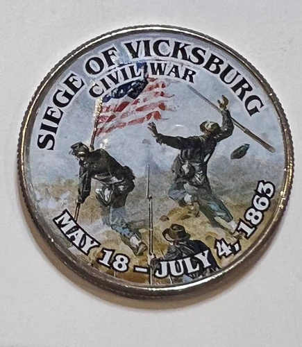 Siege of Vicksburg Civil War Colorized Commemorative Clad Kennedy Half Dollar