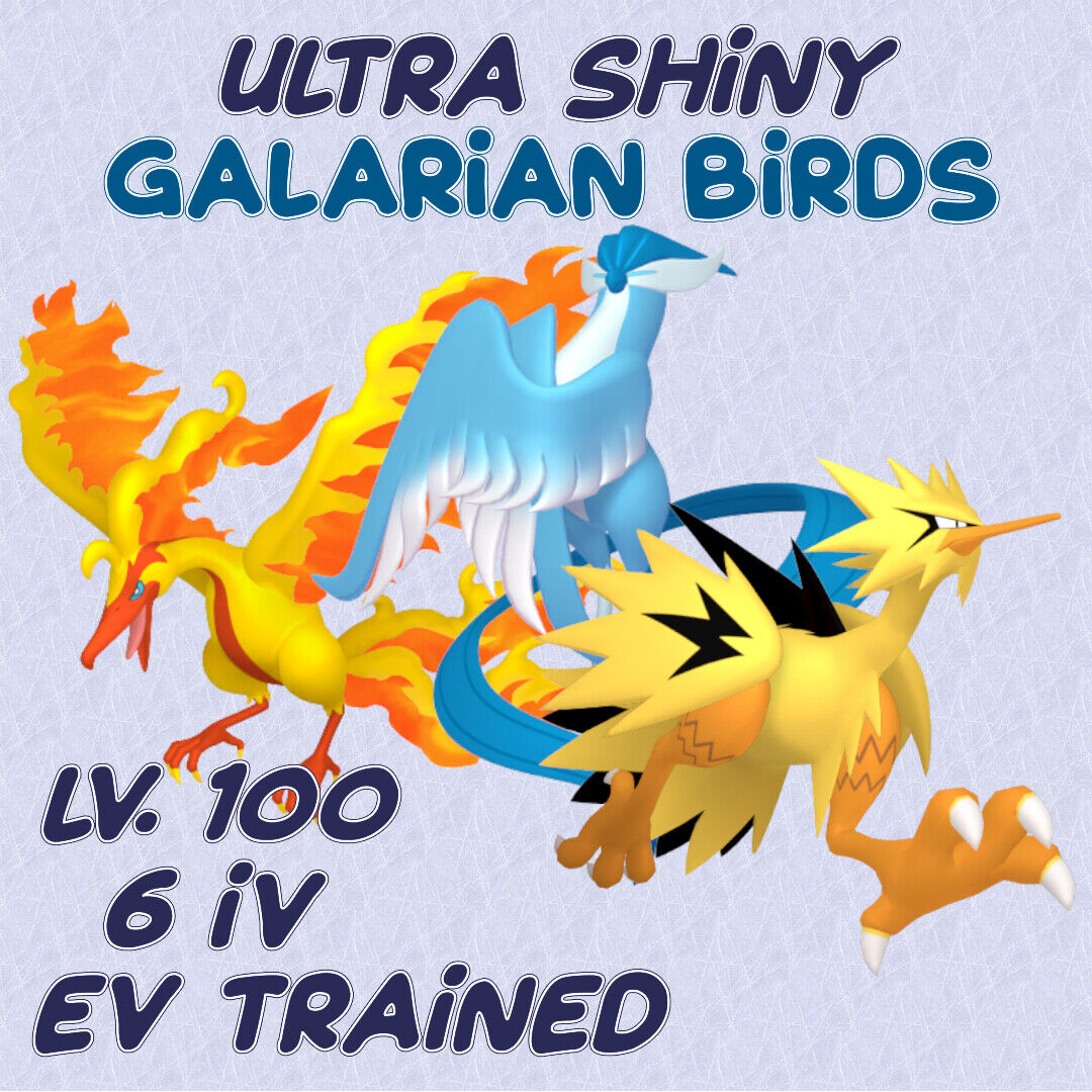 Pokemon Sword and Shield Shiny Articuno 6IV-EV Trained