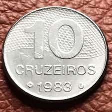 10 Cruzeiros 1983 BRASIL Brazylia 🇧🇷 Główne drogi Brazylii - KM# 592