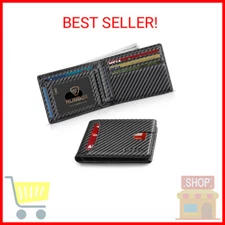 RUNBOX Wallet for Men Slim 11 Credit Card Holder Slots Leather RFID Blocking Sma