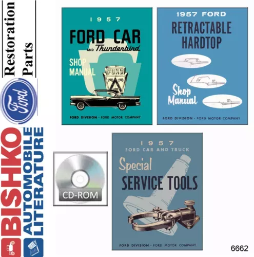 1957 Ford Shop Service Repair Manual Book CD Engine Drivetrain Electrical Guide