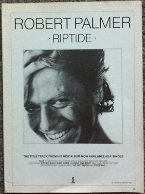 ROBERT PALMER - RIPTIDE 1988 Full page UK magazine ad