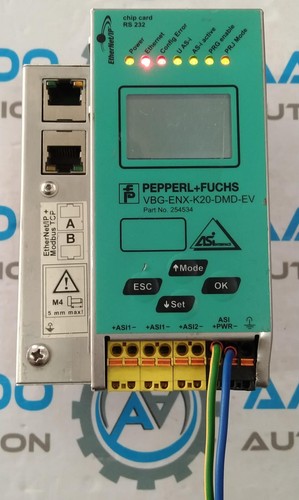 Pepperl Fuchs VBG-ENX-K20-DMD-EV AS-Interface Ethernet Modbus TCP Gateway Module - Picture 2 of 9