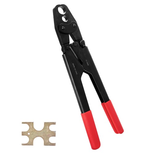 PEX Crimping Tool Kit Dual Head for 1/2" and 3/4" PEX Copper Crimp Rings