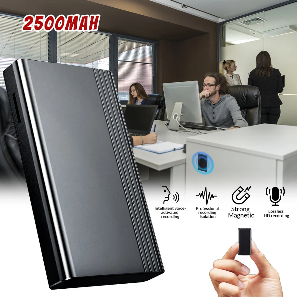 Grabadora Espia De Voz Digital Microfono Grabacion Grabador De Audio Recorder US - Image 3 of 4