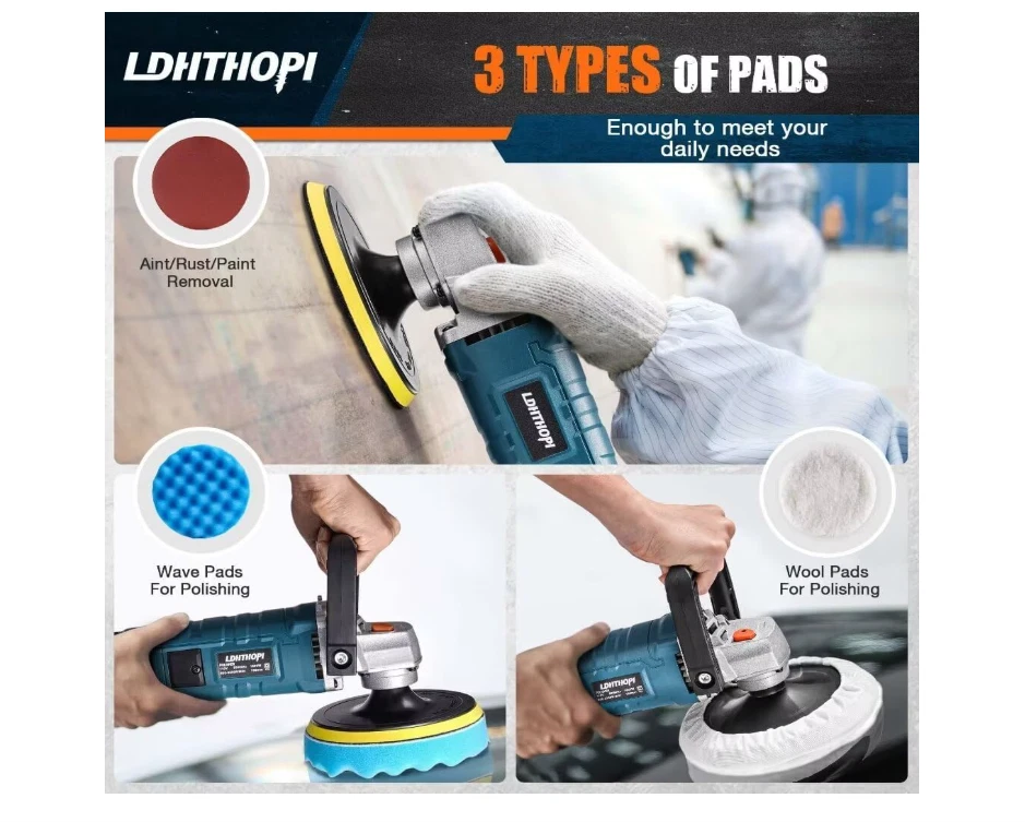 Набор Pulidora Makita Lijadora Pulidoras Para Autos-Y Mas Pulidor De Carros НОВЫЙ - Изображение 3 из 4