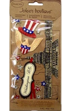 JOLEE'S BOUTIQUE Parcel Dimensional Stickers - GLITTER WASHINGTON DC - 13 pcs