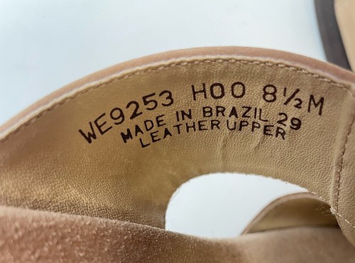 Rockport Sandals Womens 8.5 M Tan Nubuck Leather Wedge Walking Comfort Shoes - Picture 6 of 8