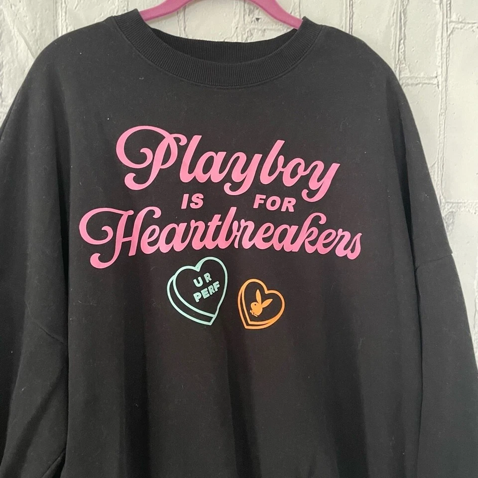 Playboy by PacSun oversized graphic crew neck sweatshirt - Image 3 of 4