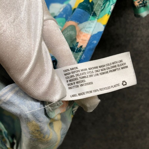 Cat & Jack Boys XL (16) Hawaiian Shirt Multicolor Blue Green Palm Tropical - Picture 6 of 8