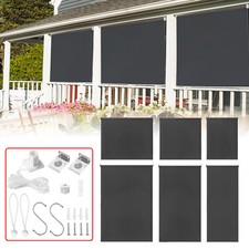 140-240cm Senkrechtmarkise Thermo Außenrollo Sonnenschutzrollo Balkon Anthrazit