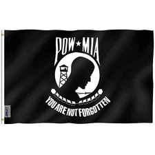 Anley Fly Breeze 3x5 Ft POW MIA Flag You are Not Forgotten Prisoner of War Flag