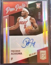 2020-21 Donruss Elite - Pen Pals Red #PP-PAW Precious Achiuwa /49 (AU, RC)