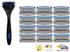 12 Schick Hydro 5 Razor Blades Refill Cartridges Free Hydro5 Metal Shaver Handle