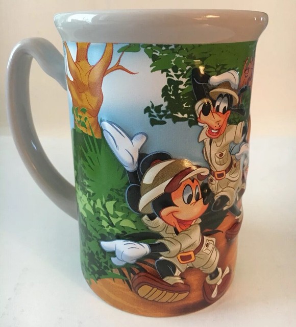 Original Disney Parks 3D Embossed ANIMAL KINGDOM Mug 16 Oz MICKEY