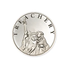 TREACHERY - POWER CORRUPTION LIES SILVER ROUND 1 oz .999 Fine Silver BU IN STOCK