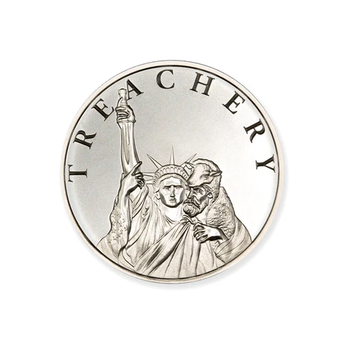 TREACHERY - POWER CORRUPTION LIES SILVER ROUND 1 oz .999 Fine Silver BU IN STOCK