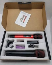 Wireless Microphones, UHF Metal Dual Handheld Cordless Dynamic Mic System...