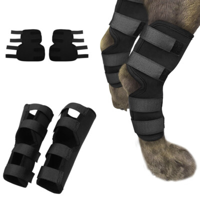 2pcs Dog Rear Leg Braces Canine Hind Hock Wraps for Injury and